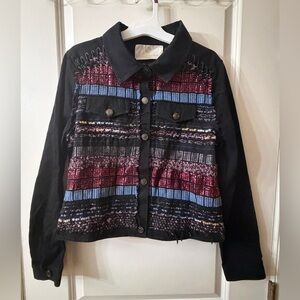 Ramy Brook Black and Multicolor Jean Jacket
